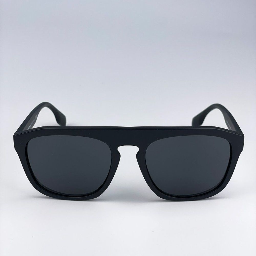 Burberry Be4396u 346487 Sunglasses Matte Black Dark Grey Square Unisex